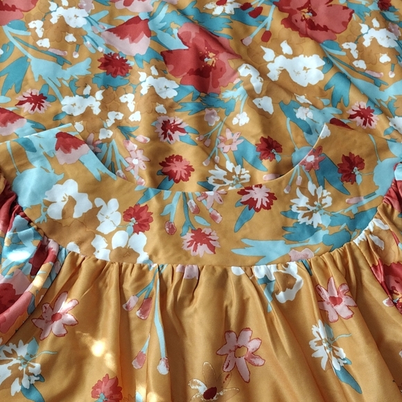Anthony Richards Gold Floral Muumuu Dress Size 2X - Picture 4 of 8